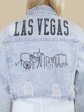 Las Vegas Skyline Denim Jacket